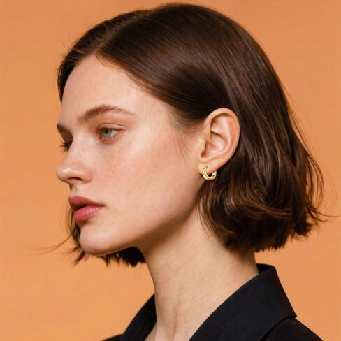14K Gold Hoop Earrings for Women Lightweight Hypoallergenic Gold Hoops Classic Minimalist Everyday Jewelry 13mm 18mm 22mm in Saudi Arabia