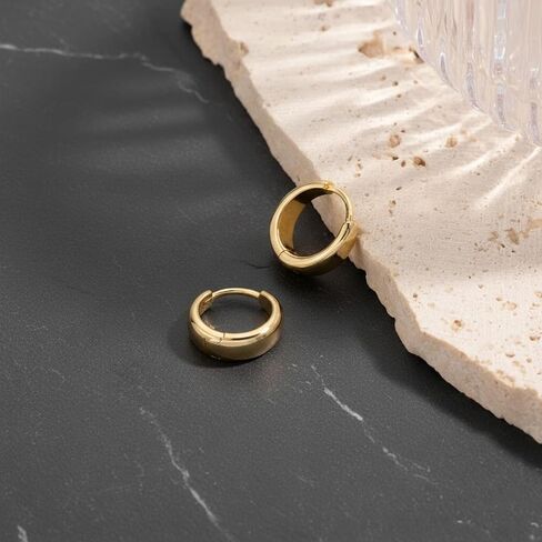14K Gold Hoop Earrings for Women Lightweight Hypoallergenic Gold Hoops Classic Minimalist Everyday Jewelry 13mm 18mm 22mm in Saudi Arabia