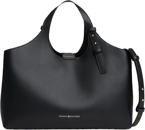 Tommy Hilfiger Women's Large Logo Satchel Bag With Removable Crossbody Strap in Saudi Arabia
