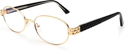 Dollger Oval Blue Light Blocking Glasses for Women Men Small Cute Bluelight Eyeglasses Metal Frame Computer Screen Gaming in Saudi Arabia