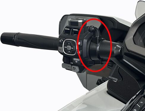 PANICAL Motorcycle for Honda Goldwing GL1800 F6B DCT 2018-2025 Left Handlebar 17mm 5/8 inch Ball Joint Bracket Compatible with Phone and Cup Holder (Left Ball Head Bracket) in Saudi Arabia
