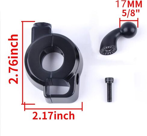 PANICAL Motorcycle for Honda Goldwing GL1800 F6B DCT 2018-2025 Left Handlebar 17mm 5/8 inch Ball Joint Bracket Compatible with Phone and Cup Holder (Left Ball Head Bracket) in Saudi Arabia