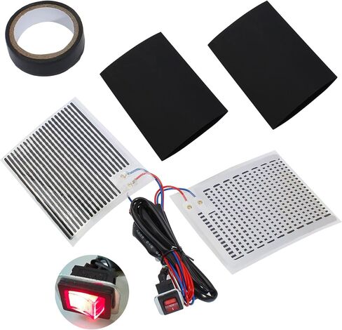 Universal Motorcycle Motorbike ATV Motor Bike Heated Grips Handlebar Heater Hand Warm Grip Inserts Pads Winter Warmer 12V With Switch Light Heat Thermal Cover Resistant Tape in Saudi Arabia
