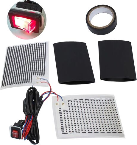 Universal Motorcycle Motorbike ATV Motor Bike Heated Grips Handlebar Heater Hand Warm Grip Inserts Pads Winter Warmer 12V With Switch Light Heat Thermal Cover Resistant Tape in Saudi Arabia