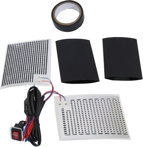Universal Motorcycle Motorbike ATV Motor Bike Heated Grips Handlebar Heater Hand Warm Grip Inserts Pads Winter Warmer 12V With Switch Light Heat Thermal Cover Resistant Tape in Saudi Arabia