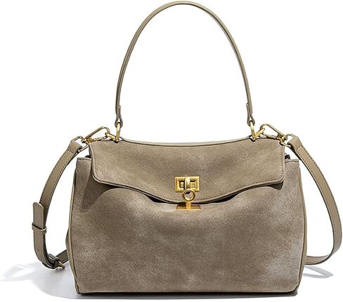 محفظة سكاي كيه سويدي للنساء، حقيبة يد عصرية من جلد الغزال، حقائب كتف كروسبودي من الجلد النباتي، حقيبة يد بمقبض علوي in Kuwait