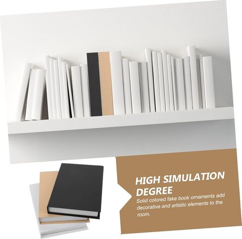Zerodeko 3pcs Decorative Faux Book Display Ornaments for Living Room Office Desktop Table Decor Modern Aesthetic Book Props for Shelves Nightstands in Saudi Arabia