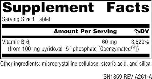 Source Naturals Coenzymated B-6, P-5´-P (PYRIDOXAL-5´-PHOSPHATE) Promotes a Healthy Nervous System* 100 mg - 30 Tablets in Saudi Arabia
