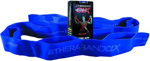 حزام مقاومة THERABAND CLX مع حلقات، حزام لياقة بدنية للتمرين المنزلي وتمارين الجسم بالكامل، معدات رياضية محمولة للتدريب المنزلي، هدية للرياضيين، شريط فردي بطول 5 أقدام، ذهبي، ماكس، النخبة in Saudi Arabia