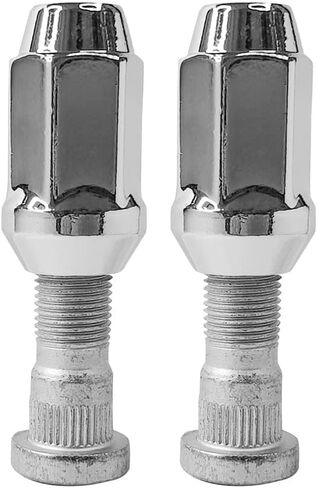 4PCS 1/2-20 Chrome Wheel Lug Stud Nut Set 14.3mm Knurl Bolt Compatible with 2007-2014 Ford Edge & 2007-2015 Lincoln MKX 611-094 6L2Z1012BA in Saudi Arabia