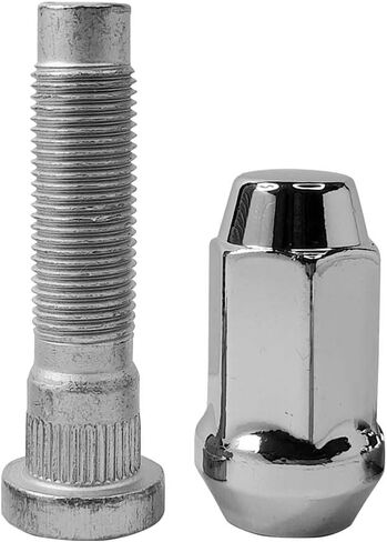 4PCS 1/2-20 Chrome Wheel Lug Stud Nut Set 14.3mm Knurl Bolt Compatible with 2007-2014 Ford Edge & 2007-2015 Lincoln MKX 611-094 6L2Z1012BA in Saudi Arabia