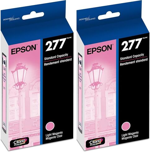 Epson 277 Claria Photo HD Ink Standard Capacity Light Magenta Cartridge (T277620) Works with Expression Photo XP-850, XP-860, XP-950, XP-960, XP-970 in Saudi Arabia