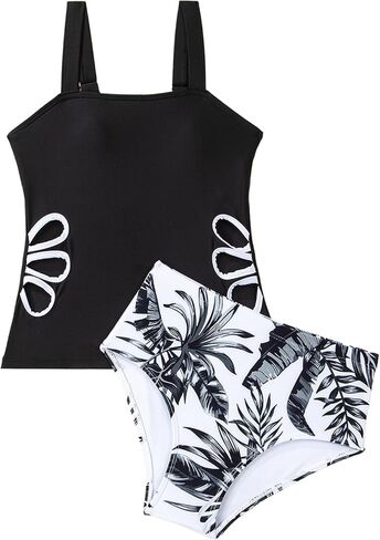 blibean Teen Girls 2 Piece Tankini Sets Swimsuits with Chest Pad Size 6-15 Years in Saudi Arabia
