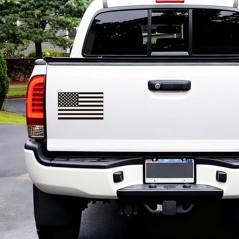 3pcs Reflective US Flag Stickers, 4x2.4 inch American Flag Decal Car Laptop Bumper Sticker Vinyl, Car Stickers,Black White USA Flag in Saudi Arabia