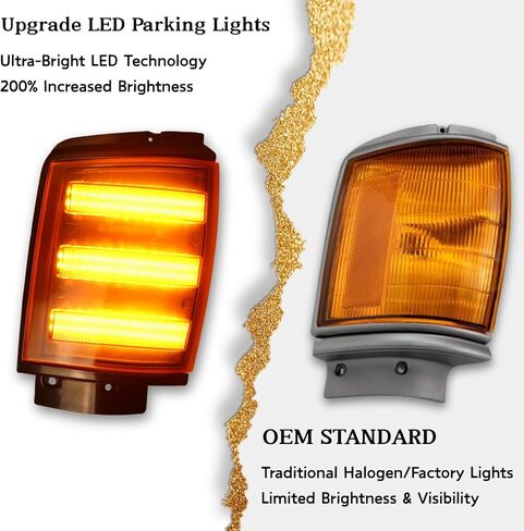 مصابيح LED للمصابيح الأمامية الجانبية لسيارة Toyota 4Runner Pickup 1984-1988 | ضوء المنعطفات | أضواء النهار العنبر | بارك لايت | استبدال لتصنيع المعدات الأصلية: 8162089162،8161089162، 2 قطعة in Saudi Arabia