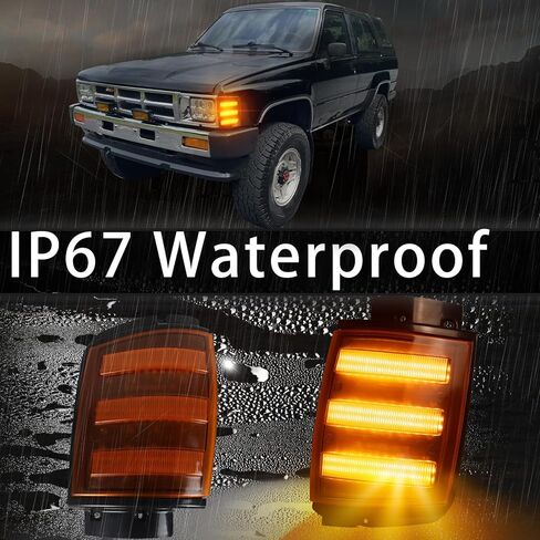 مصابيح LED للمصابيح الأمامية الجانبية لسيارة Toyota 4Runner Pickup 1984-1988 | ضوء المنعطفات | أضواء النهار العنبر | بارك لايت | استبدال لتصنيع المعدات الأصلية: 8162089162،8161089162، 2 قطعة in Saudi Arabia