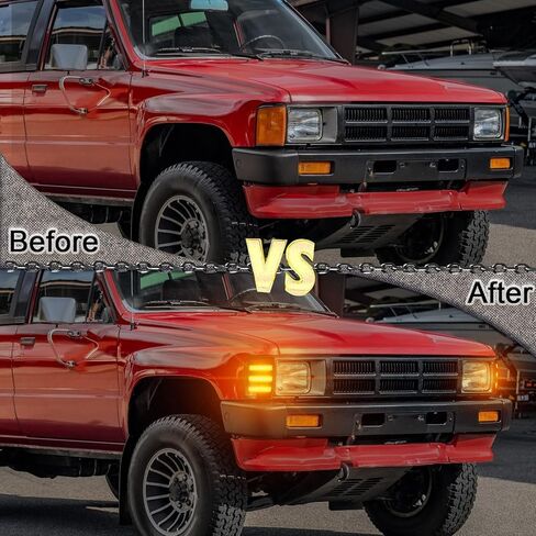 مصابيح LED للمصابيح الأمامية الجانبية لسيارة Toyota 4Runner Pickup 1984-1988 | ضوء المنعطفات | أضواء النهار العنبر | بارك لايت | استبدال لتصنيع المعدات الأصلية: 8162089162،8161089162، 2 قطعة in Saudi Arabia