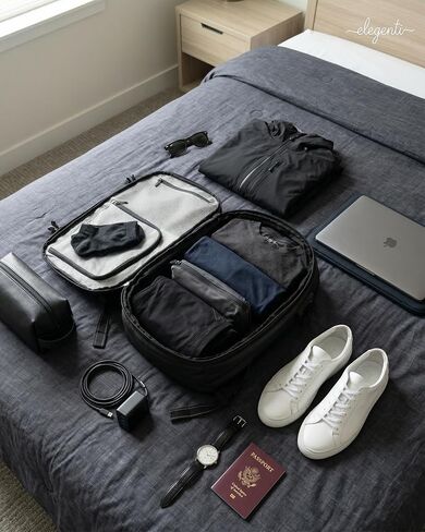 Expandable Vacuum Travel Backpack with Compression System & Pump | 60L Carry On Backpack with TSA Lock, Laptop Sleeve & Water Resistant Shell | Black in Saudi Arabia