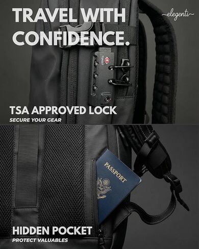 Expandable Vacuum Travel Backpack with Compression System & Pump | 60L Carry On Backpack with TSA Lock, Laptop Sleeve & Water Resistant Shell | Black in Saudi Arabia