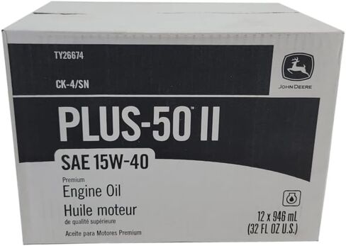 John Deere Original Equipment (12 PACK) 32oz. Plus-50 SAE 15W-40 - TY26674 in Saudi Arabia