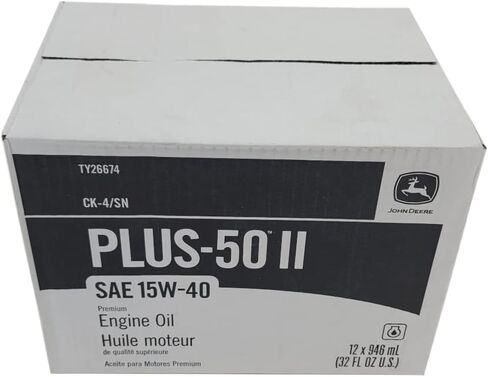 John Deere Original Equipment (12 PACK) 32oz. Plus-50 SAE 15W-40 - TY26674 in Saudi Arabia