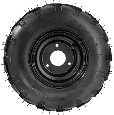 Set of 2 145/70-6 ATV Tires Wheels with Rims 3 Stud 145-70-6 Tubeless Tire for Go Kart ATV UTV Quad Bike 4 Wheelers Drift Trike Golf Cart Quad Buggy Dune Moped Lawn Mower Garden Tractor in Saudi Arabia