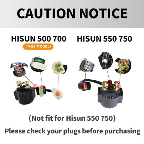 Starter Solenoid Relay for Hisun 500 700, Axis 500 700, MSU500, Coleman 400 500, Cub Cadet Challenger, Replaces OEM 37710-115-0000 37700-055-0000 in Kuwait