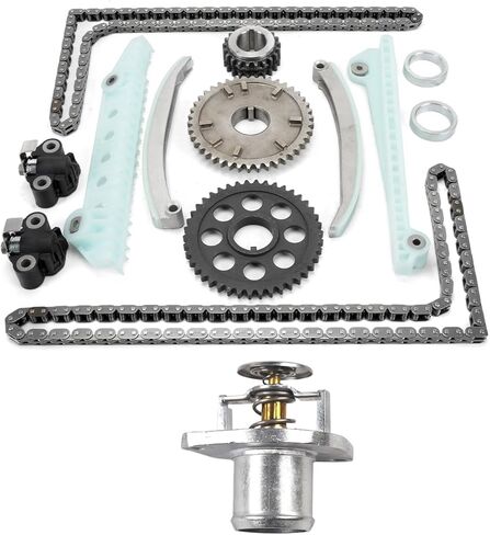 MPLUS Timing Chain Kit & Thermostat fits For Ford 2009-2014 E150 4.6L 281CID V8 FLEX SOHC, 2009 E150 4.6L 281CID V8 SOHC, 2009-2014 E250 4.6L 281CID V8 FLEX SOHC in Saudi Arabia