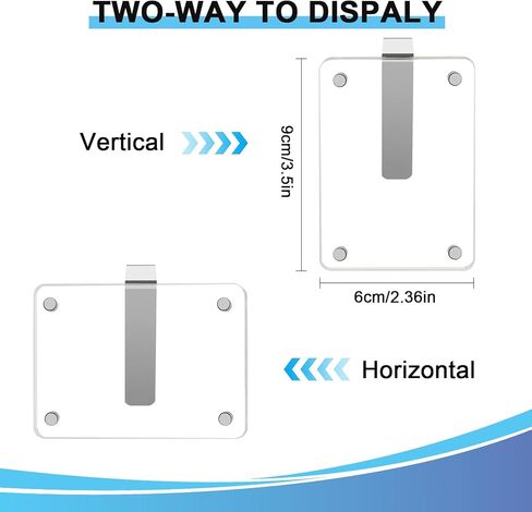 1 Pack Car Sun Visor Picture Frame, Acrylic Car Photo Holder, 2.4x3.5'' Magnetic Photo Clip, Picture Frame For Car, Car Photo Holder for Horizontal and Vertical Display, Speical Gift For Him/Her in Saudi Arabia