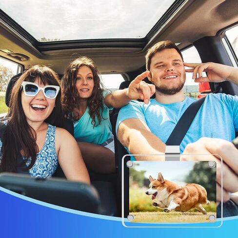 1 Pack Car Sun Visor Picture Frame, Acrylic Car Photo Holder, 2.4x3.5'' Magnetic Photo Clip, Picture Frame For Car, Car Photo Holder for Horizontal and Vertical Display, Speical Gift For Him/Her in Saudi Arabia