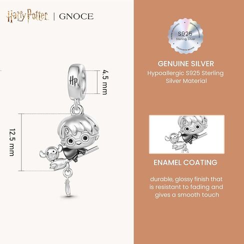 GNOCE Harry Potter Riding A Broom Pendant Dangle Charm Bracelet for Women, S925 Sterling Silver Dangle Charms for Women Wife, Valentine‘s Day, Mother’s Day Jewelry in Saudi Arabia