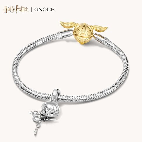 GNOCE Harry Potter Riding A Broom Pendant Dangle Charm Bracelet for Women, S925 Sterling Silver Dangle Charms for Women Wife, Valentine‘s Day, Mother’s Day Jewelry in Saudi Arabia