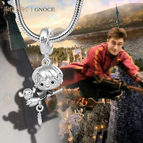 GNOCE Harry Potter Riding A Broom Pendant Dangle Charm Bracelet for Women, S925 Sterling Silver Dangle Charms for Women Wife, Valentine‘s Day, Mother’s Day Jewelry in Saudi Arabia