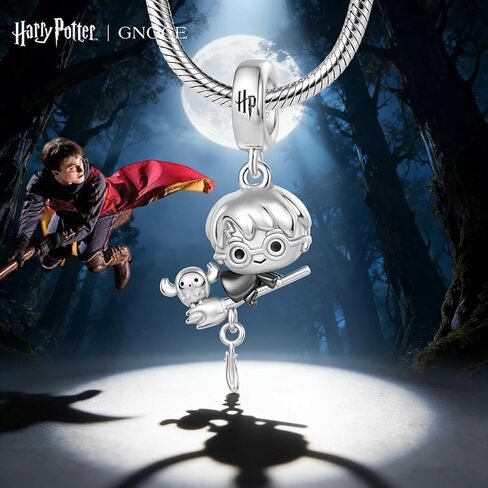 GNOCE Harry Potter Riding A Broom Pendant Dangle Charm Bracelet for Women, S925 Sterling Silver Dangle Charms for Women Wife, Valentine‘s Day, Mother’s Day Jewelry in Saudi Arabia
