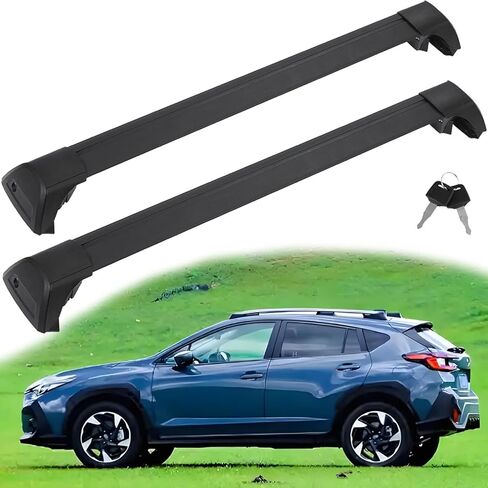 قضبان متقاطعة لرف السقف قابلة للقفل تناسب سوبارو كروستريك 2018-2025، قضبان عرضية من الألومنيوم شديدة التحمل بوزن 220 رطلًا لرحلات الطرق ونقل البضائع in Kuwait