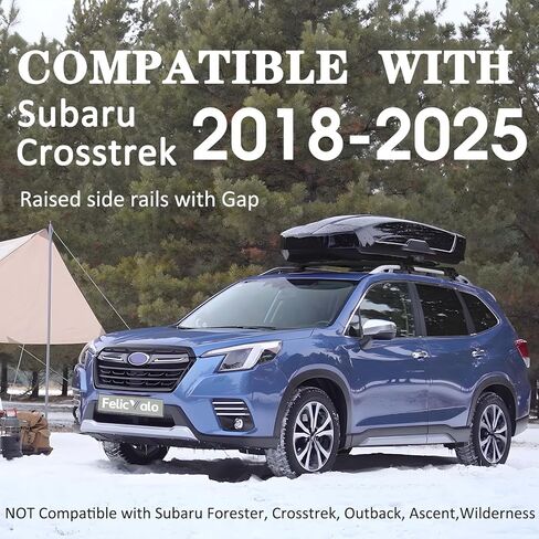 قضبان متقاطعة لرف السقف قابلة للقفل تناسب سوبارو كروستريك 2018-2025، قضبان عرضية من الألومنيوم شديدة التحمل بوزن 220 رطلًا لرحلات الطرق ونقل البضائع in Kuwait