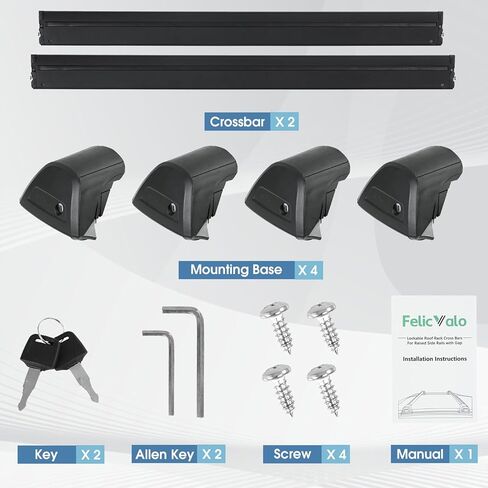 قضبان متقاطعة لرف السقف قابلة للقفل تناسب سوبارو كروستريك 2018-2025، قضبان عرضية من الألومنيوم شديدة التحمل بوزن 220 رطلًا لرحلات الطرق ونقل البضائع in Kuwait