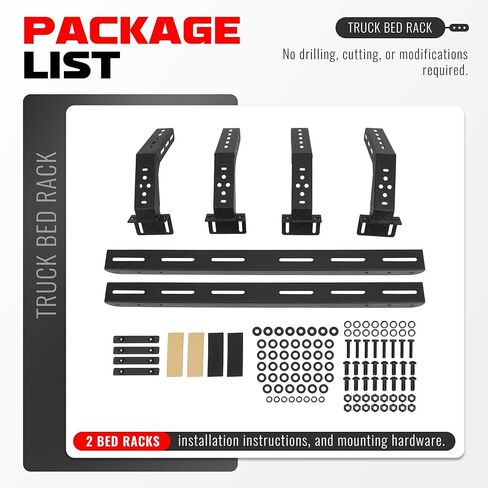 Truck Bed Ladder Rack W/2 Cross Bars Cargo Carrier Truck Back Ladder Rack Compatible with 2014-2023 Toyota Tundra, 2005-2023 Toyota Tacoma in Saudi Arabia