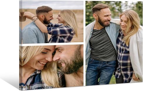 WEGA Custom Canvas Prints with Your Photos Wall Art Collage Customized Photo Personalized Canvas Pictures for Wall Decor Gifts for Couple Valentines,Family (6 Photos) in Saudi Arabia