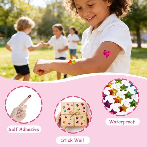 مجموعة ملصقات مكافآت للأطفال مكونة من 1848 قطعة - نجوم، وأزهار، وقلوب ونقاط، وملصقات ثلاثية الأبعاد لامعة صغيرة لمخطط مكافآت السلوك، ومستلزمات معلم الطلاب في الفصول المدرسية وديكور DIY in Kuwait