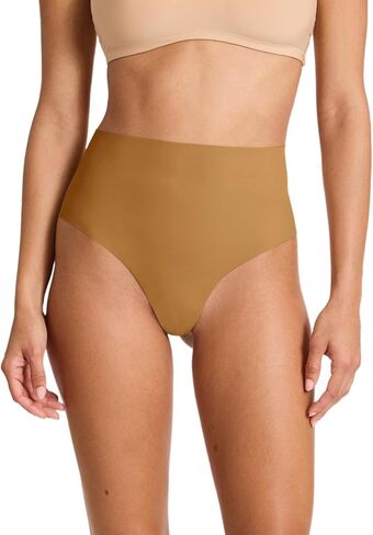 commando Classic High-Rise Thong | Luxury-Tech European Microfiber Thong | Raw-Cut with Invisible Finish | High Coverage Front | Caramel, Medium-Large in Saudi Arabia