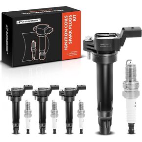 A-Premium Ignition Coils and Spark Plugs Kits Compatible with Chevrolet Spark 2013 2014 2015 L4 1.2L in Saudi Arabia
