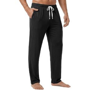 Mens Pajama Pants - Moisture Wicking Bamboo Viscose Cotton Soft Cooling Sleep Bottoms for Home & Lounge in Saudi Arabia