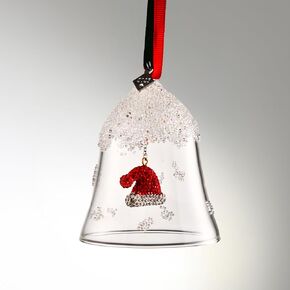 زينة جرس عيد الميلاد 2025، زخرفة جرس كريستالي لعيد الميلاد لتزيين الذكرى السنوية لشجرة عيد الميلاد (قبعة شفافة) in Kuwait