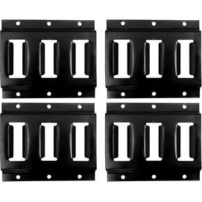 التحكم في الشحنات الضخمة - طقم السكك الحديدية E Track Tie Down مقاس 6 بوصات (4 عبوات) للمرائب، والشاحنات الصغيرة، والمقطورات، وأربطة ربط الدراجات النارية، وتركيبات ATV - قضبان ETrack ذات طلاء مسحوق أسود، والبضائع الآمنة والأحمال الثقيلة in Kuwait