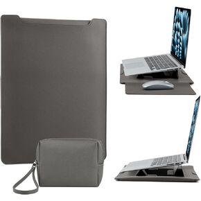 13-14 Inch Protective Laptop Sleeve Case with Stand Feature, for MacBook Pro 14 M5/M4/M3/M2/M1 2025-2021,MacBook Pro/Air 13" 13.3" Surface, HP Spectre X360, PU Leather Laptop Case (13"-14" Black) in Kuwait
