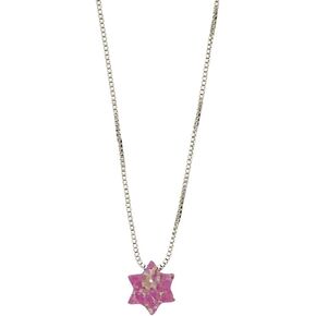 Pink Opal "Star of David" Pendant,on 16" Sterl Chain in Saudi Arabia
