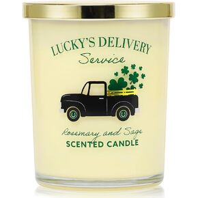 عيد القديس باتريك شمعة معطرة شمعة الهدايا شمع الصويا الأيرلندية الحظ حكيم روزماري رائحة 10 أوقية عطلة شمعة هدية in Kuwait