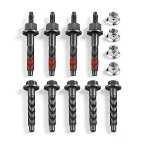 03309 Exhaust Manifold Hardware Kit Compatible with Dodge Charger Challenger Chrysler 300 Ram 1500 Jeep Grand Cherokee, 5.7L 6.1L 6.4L HEMI V8 2005-2020, Replaces # 6509863AA 6505316AA 6507746AA in Kuwait