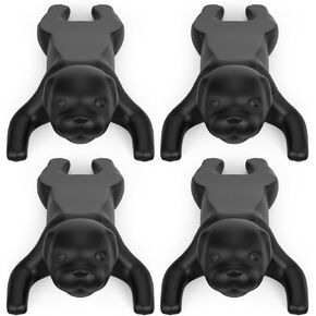 سدادات باب لطيفة من كروسيز لأسفل الباب، سدادات باب مطاطية مزخرفة، إسفين قوي للسجاد والبلاط والخرسانة والخشب وحامل باب للباب شديد التحمل، أسود، عبوتان in Kuwait